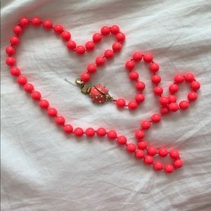 J Crew Single strand necklace with ladybug. New.